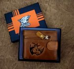 Rugged Genuine Leather men's wallet-Rhino head