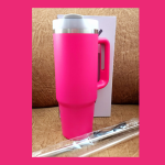 890ml Tumbler-Neon Pink (Includes free straw topper)