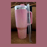 1200ml Sparkling Studded Tumbler-Baby Pink
