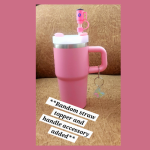 Mini Tumbler 400ml- Pastel Purple (Includes free straw topper and handle accessory) - Image 3