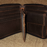 Genuine Leather men's wallet-Rhino Zip Dark brown