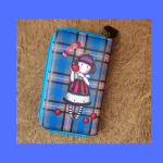 Zipper Vibrant printed wallet-Blue Style E - Image 3