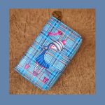 Zipper Vibrant printed wallet-Blue - Image 2