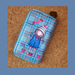 Zipper Vibrant printed wallet-Blue - Image 3