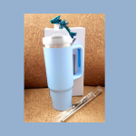 890ml Stainless steel Tumbler -Blue with 3D printed blue/green Dragon topper