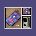 Zipper Vibrant printed wallet-Dark Purple