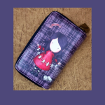 Zipper Vibrant printed wallet-Dark Purple - Image 3