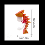 890ml Stainless steel Tumbler - Cream with 3D printed orange Dragon topper - Image 2