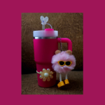 Mini Tumbler 400ml- Neon Pink with accessory kit