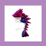 890ml Stainless steel Tumbler -Purple  with 3D printed purple/blue/pink Dragon topper - Image 4