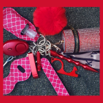 11 piece Self defense kit-Red with a bit of pink