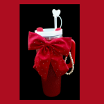 1200ml Sparkling Studded Tumbler- Red with accessor kit