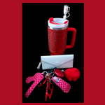 Red Rhinestone Tumbler combo