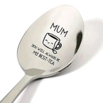 Stainless Steel Teaspoon Engraved for mother-Design F