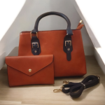 Synthetic Leather Bag Combo-Vibrant Tan