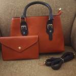 Synthetic Leather Bag Combo-Vibrant Tan - Image 3