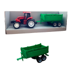 Toy tractor red with trailer - Image 3