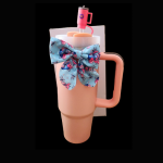 Stitch Bow and Tumbler combo-Salmon Pink