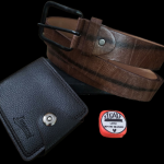 Wallet and Belt and mini measuring tape combo for Dad