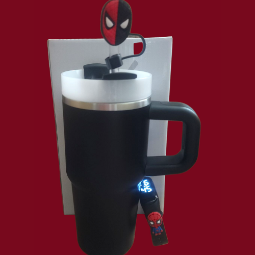 Spiderman Combo 400ml Mini Tumbler and touch screen watch- Black