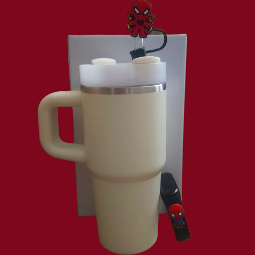 Spiderman Combo 400ml Mini Tumbler and touch screen watch- Cream