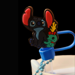 Stitch Combo 400ml Mini Tumbler with Big Fuzzy Stitch Keychain-Blue - Image 4