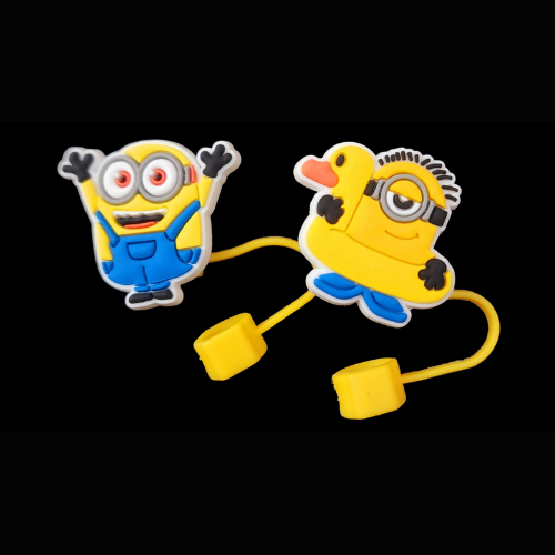 Straw topper-Cartoon Minion B-2 piece