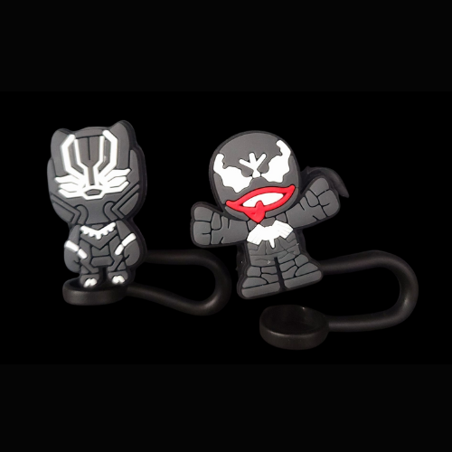 Straw topper-Superhero Venom-2 piece