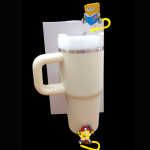 SpongeBob Combo 400ml Mini Tumbler with two straw toppers- Cream
