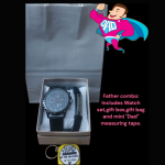 Watch and mini measuring tape combo for Dad