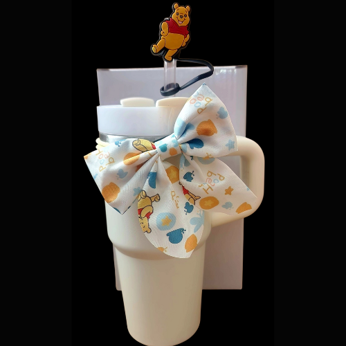 Winnie the Pooh Combo 400ml Tumbler and Topper and Bow