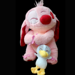 Big Stitch Fluffy plush toy with Loose Mini Toy-Pink - Image 2