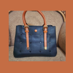 Synthetic Leather Bag Combo-Button Bag-Black - Image 3