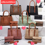 Synthetic Leather Bag Combo-Button Bag-Mint Green - Image 3