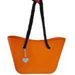 Fairy bag with Rhinestone keychain-Vibrant Orange-Medium