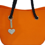 Fairy bag with Rhinestone keychain-Vibrant Orange-Medium - Image 4
