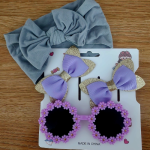 Bow hair clips and Sunglass and Cute Head band