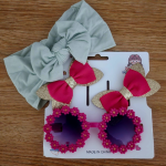 Bow hair clips and Sunglass and Cute Head band