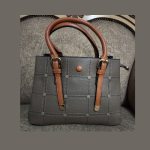 Synthetic Leather Bag Combo-Button Bag-Dark Khaki - Image 4