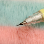 Stitch Fluffy Notebook with Stitch Automatic pencil combo-Aqua - Image 2
