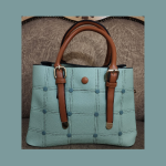 Synthetic Leather Bag Combo-Button Bag-Mint Green - Image 4