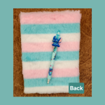 Stitch Fluffy Notebook with Stitch Automatic pencil combo-Aqua - Image 4