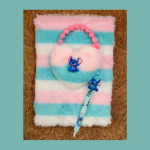 Stitch Fluffy Notebook with Stitch pen combo