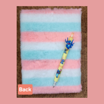 Stitch Fluffy Notebook with Stitch Automatic pencil combo-Neon Pink - Image 4