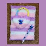Stitch Fluffy Notebook with Stitch pen combo