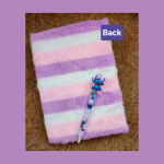 Stitch Fluffy Notebook with Stitch Automatic pencil combo-Purple - Image 4