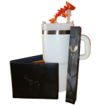 600ml Stainless Steel Tumbler and 3D Dragon topper and 15ml Perfume and Wallet