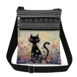 cat printed cross bag