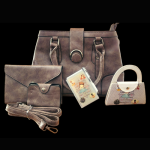 Synthetic Leather Bag and Accessory Combo