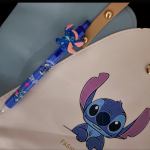 Stitch Themed Synthetic Tote Bag with a Vibrant Wallet-Blue - Image 4